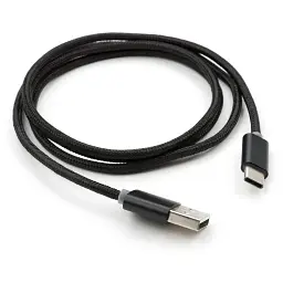 Дата кабель USB 2.0 AM to USB-C 1.0m LED black Vinga (VCPDCTCLED1BK) - мініатюра 2