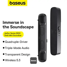 Саундбар Baseus AeQur DS10 Mini Soundbar бездротовий акумуляторна версія - мініатюра 6