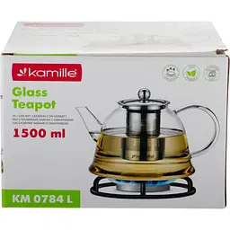 Чайник заварник Kamille зі знімним ситечком 1.5 л (KM-0784L) - мініатюра 5