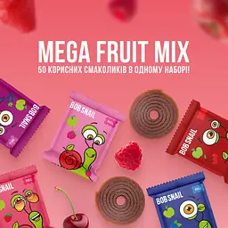 Набір: Фруктові цукерки Bob Snail Мега фруктовий мікс 500 г (5 шт. х 100 г) - мініатюра 2