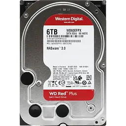 Жорсткий диск Western Digital Red Plus 6TB 5400rpm 256MB SATAIII (WD60EFPX)