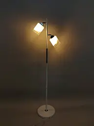 Торшер підлоговий поворотний LK-727F/2 E27 WH+CH - мініатюра 3