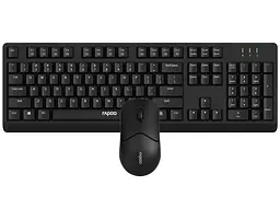 Комплект бездротова клавіатура та миша RAPOO 1500X 2.4 Wireless Black