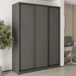 Шафа-купе тридверна MebelStar Стандарт BG 3ДСП 180x60x240 см Антрацит (MBS-8562)