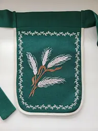 Кишенька зелена Колосся з вишивкою, ладунка з вишивкою, гаман жіночий - мініатюра 4