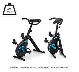 Велотренажер Capital Sports Azura Desk Bike 100 кг (10035534) - мініатюра 4