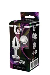 Анальна пробка Gleaming Love Silver Plug Medium 8.3 см (прозорий) - мініатюра 8