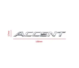 Емблема Accent для Hyundai Хром 188х17 мм (на скотчі) 863111R000 - мініатюра 2