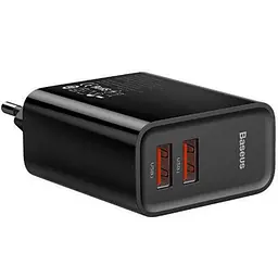Мережевий зарядний пристрій Baseus Speed ​​2USB QC3.0 5A CCFS-E01 Black