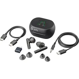 Навушники TWS Poly Voyager Free 60+ Earbuds + BT700C + TSCHC Black - мініатюра 7