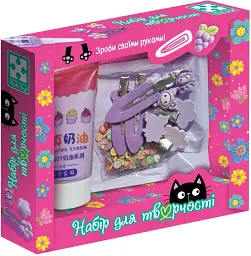 Набір для творчості Клей з кабашонами. Заколки фіолетові Vladi Toys VT4600-01 shop (4820234767724)