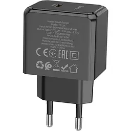 Зарядний пристрій Hoco CS13A Ocean PD20W Type-C PC+ABS Black - мініатюра 3