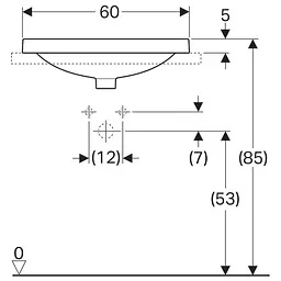 Умивальник Geberit Variform 60x48 Білий 500.725.01.2 - мініатюра 3