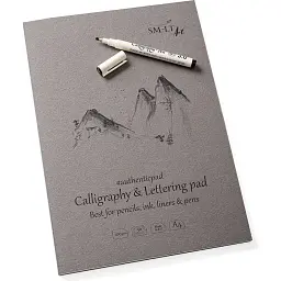 Блокнот-склейка для каліграфії та леттерінгу SM-LT Art  Authentic А4 100 г/м2 50 аркушів білий папір   - мініатюра 2