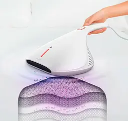 Ручний пилосос Xiaomi DEERMA Mites Vacuum Cleaner White + (перехідник на EU розетку) (CM800) - мініатюра 6