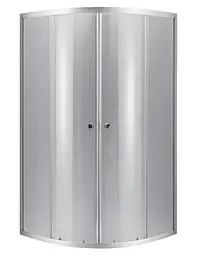 Душова кабіна Lidz Latwa SC90x90.SAT.LOW.DGR полукругла, скло темне тоноване 4 мм, без піддону LLSC9090SATLOWDGR2