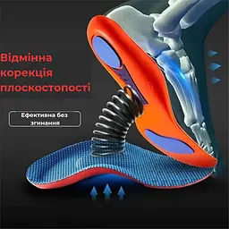 Спортивні устілки амортизуючі ортопедичні для взуття (41-42) - мініатюра 3
