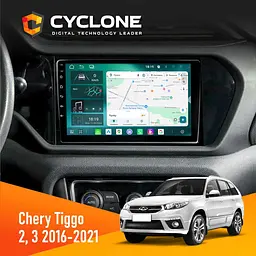 Штатна магнітола Chery Tiggo 2, 3 2016-2021 Cyclone C9-013 4x64 DSP 4G Cyclone (НФ-00008589)