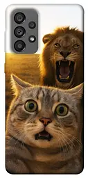 Чохол Demsky Shocked cat and lion для Samsung Galaxy A73 5G