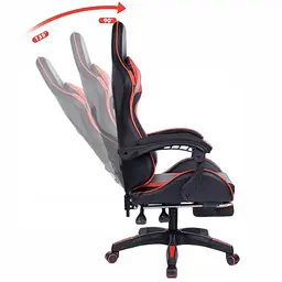 Крісло геймерське Hanert G-Force з підставкою для ніг Black/Red - мініатюра 5