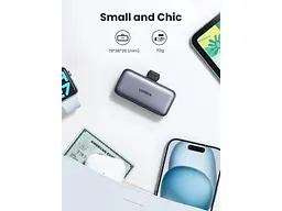 Зовнішній акумулятор (Power Bank) UGREEN Nano 5000mAh 22.5W USB Type-C Gray (35338) - мініатюра 7