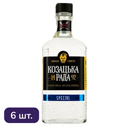 Упаковка горілки Козацька Рада Special 40% 3 л (0.5 л x 6 шт.)