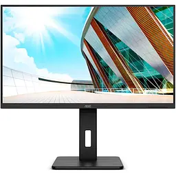 TFT 31.5" AOC Q32P2, IPS, QHD, DP, HDMI x 2, USB 3.2x4, Pivot, HAS, колонки, чорний