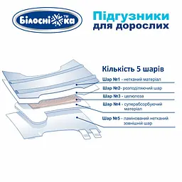 Підгузки для дорослих Білосніжка XL 18 шт. - мініатюра 2