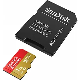 Карта пам'яті SanDisk microSDXC 1TB UHS-I Extreme U3 A2 V30 + SD Adapter (SDSQXAV-1T00-GN6MA) [112843] - мініатюра 2