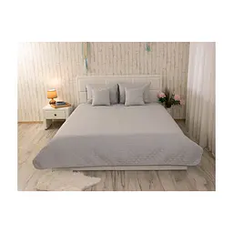 Покривало Руно двостороннє декоративне Velour Grey ромб 220х240 см (330.55_Grey ромб) - мініатюра 9