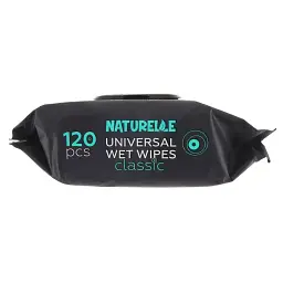 Вологі серветки універсальні Naturelle Classic Fresh&Mint 120 шт. Чорні вологі серветки - мініатюра 3