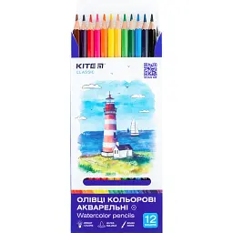 Олівці кольорові Kite Classic акварельні 12 шт. (K-1049) - мініатюра 2