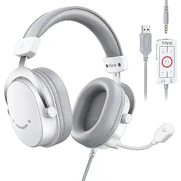 Навушники HF Stereo Fifine H9 White UA - мініатюра 3