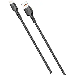 Кабель SkyDolphin S07L TPE High Elastic Line USB - Lightning (M/M), 1 м, Black (USB-000594) - мініатюра 2