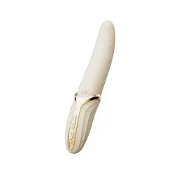 Вібратор Zalo - EVE Ivory White, вібрація + ротація, імітація язичка, підігрів до 39 °C