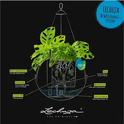Вазон Lechuza Bola Color 23 пісочно-коричневий (16766) - мініатюра 5