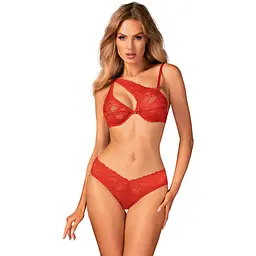 Комплект білизни Obsessive Atenica M/L червоний