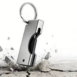 Захисний алюмінієвий чохол для ключа YubiKey 5 / 5C / Security Key NFC з брелком, Срібний, 1 шт - мініатюра 6