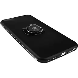 Чохол-накладка Shengo Soft-touch holder TPU Case iPhone 6 Plus/6S Plus Black - мініатюра 3