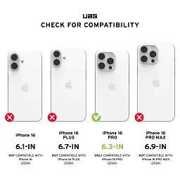 Чохол-накладка Urban Armor Gear Civilian Magsafe для Apple iPhone 16 Pro Bordeaux (114444119049) - мініатюра 7