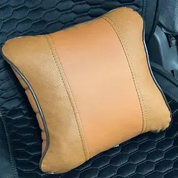 Автомобільна подушка для Audi Кольоровий 3D Логотип Екошкіра Коричнева 1 шт (Modena) - мініатюра 4