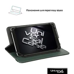 Чохол-книжка універсальний для планшетів з діагоналлю 8 дюймів, Elastic Band, black, (220мм * 15мм * 145мм),штучна шкіра, фіксація скоби, застібка на гумі, обкладинка-підставка, ArmorStandart (ARM59081) - мініатюра 3