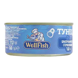 Тунець шматочками в олії стерилізований WellFish з/б 160 г - мініатюра 5