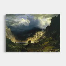 Інтер'єрна картина Шторм у Скелястих горах, Альберт Бірштадт, Albert Bierstadt, репродукція картини, 60×90 см (id7006)