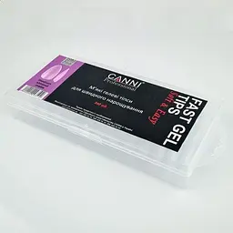 Гелеві тіпси Canni Medium Almond для швидкого нарощування матові 240 шт. - мініатюра 2