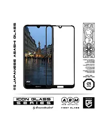 Захисне скло для HUAWEI Y6S, Icon, 2.5D загартоване скло, повне проклеювання, глянсове, удароміцне, з олеофобним покриттям, сумісне з чохлами, міцність 9H, проста установка, ArmorStandart (ARM56135-GIC-BK) - мініатюра 2