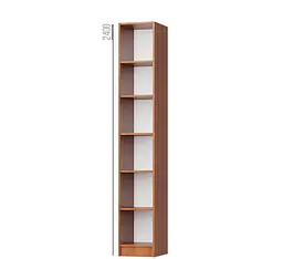 Пенал відкритий з полицями MebelStar П1 40x60x240 см Горіх еко (MBS-1017)