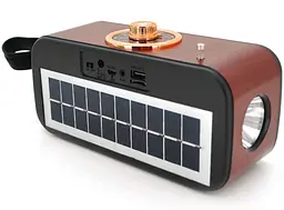 Радиоприемник с фонариком Voltronic NSS270BR Wireless speaker, аккумулятор, на солнечных - мініатюра 2