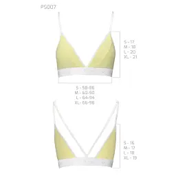 Спортивний топ із подвійними бретелями Passion PS007 TOP yellow L - мініатюра 4