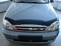 Дефлектор капоту мухобійка для Daewoo LANOS 1998-/ЗАЗ Сенс, темний